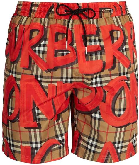 burberry graffiti swim shorts